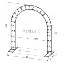 Metalowa brama ogrodowa/weselny Model:173