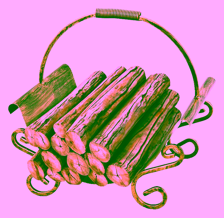 Kosz na drewno do kominka