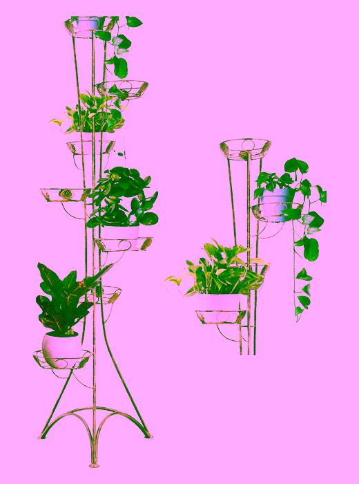 Wysoki kwietnik stojący na 7 kwiatów