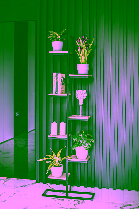 Wysoki kwietnik metalowy - 7 poziomów