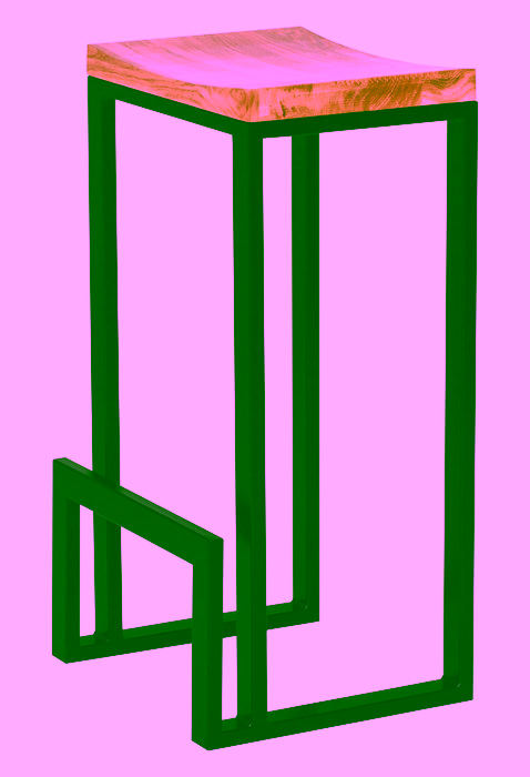 Metalowe krzesło barowe, Model:511