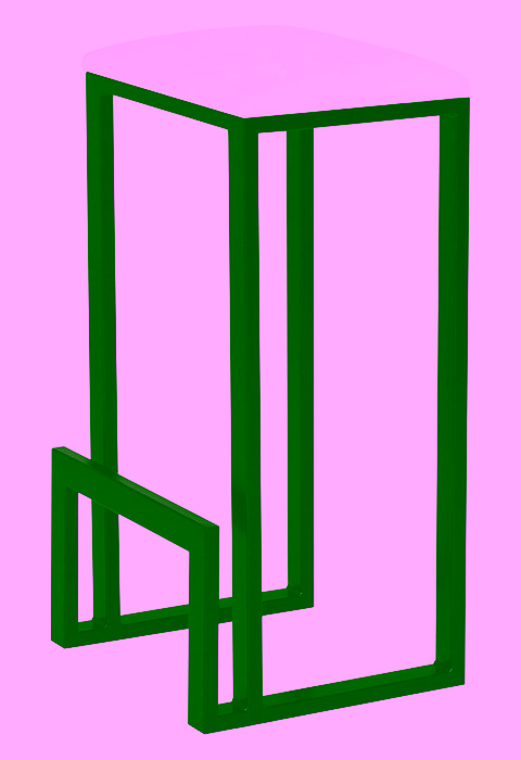 Metalowe krzesło barowe, Model:511