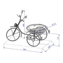 Metalowy kwietnik rower Model:134