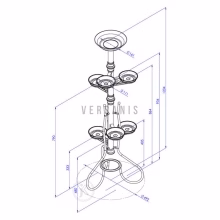 Stojący kwietnik skręcany. Model:5