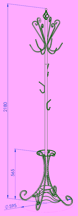 Stojący wieszak ubraniowy Model:156