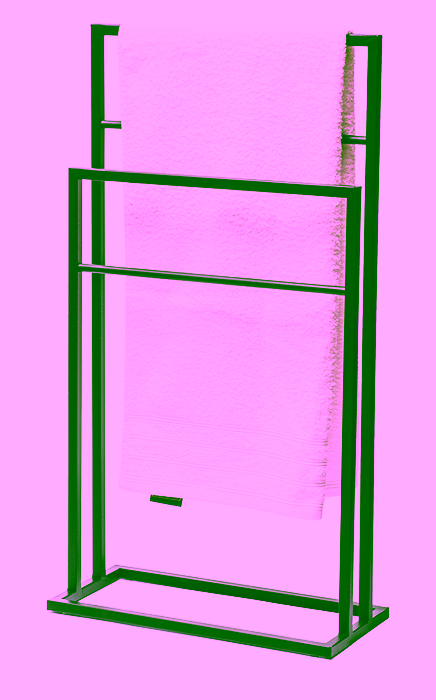 Mocny, metalowy stojak na ręczniki - 2 ramiona