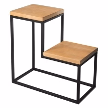 Kwietnik. Metalowy stojak z dwoma blatami - L